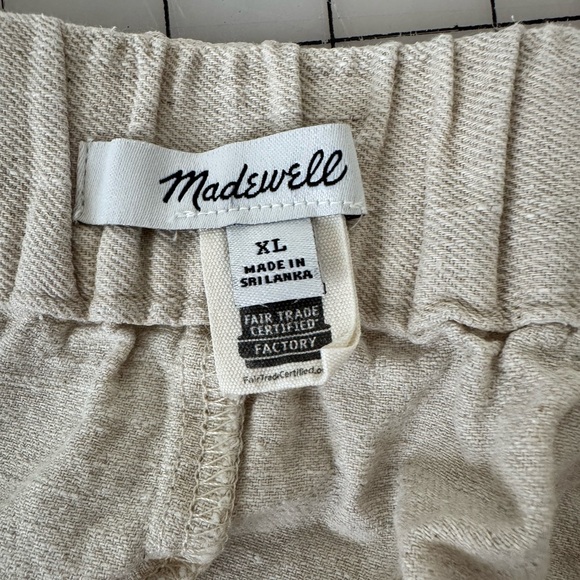 Madewell Pull On Shorts In Linen Cotton Womens Size XL - Picture 4 of 8
